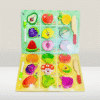 Wooden Fruit & Vegetable Puzzle Set for Kids