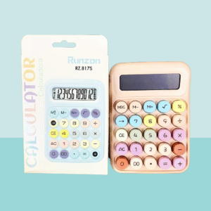 Colorful Mechanical Key Electronic Calculator | Portable Desktop Calculator for School, Office & Home Use