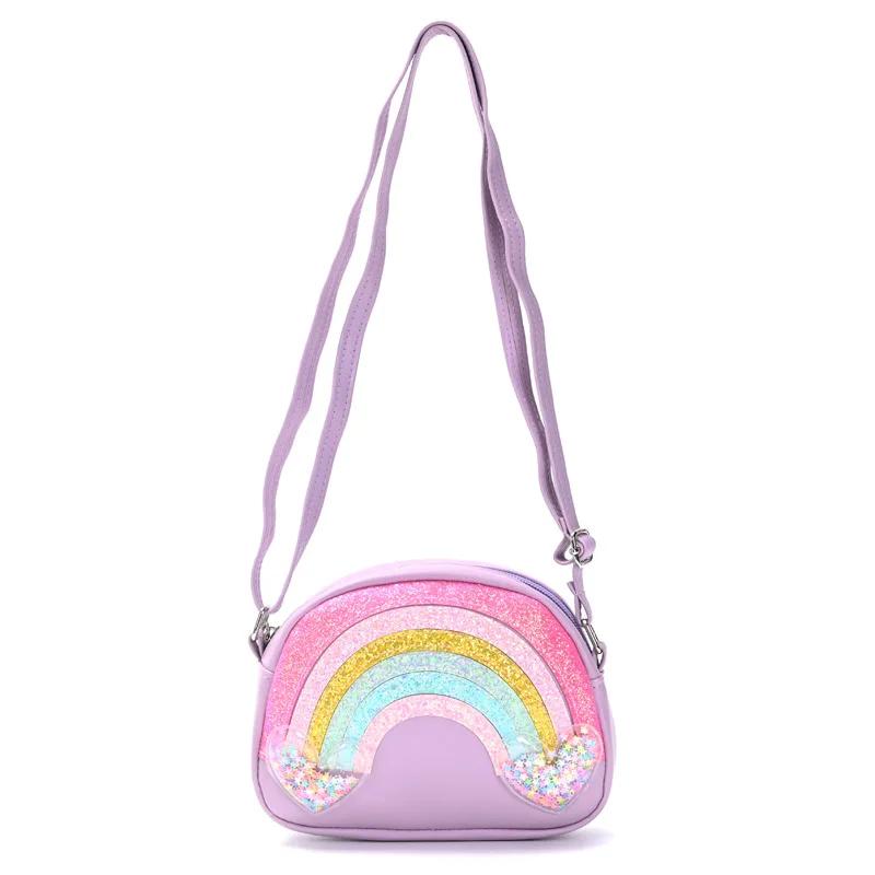 Sparkly Rainbow Crossbody Sling Bag for Girls - Image 3