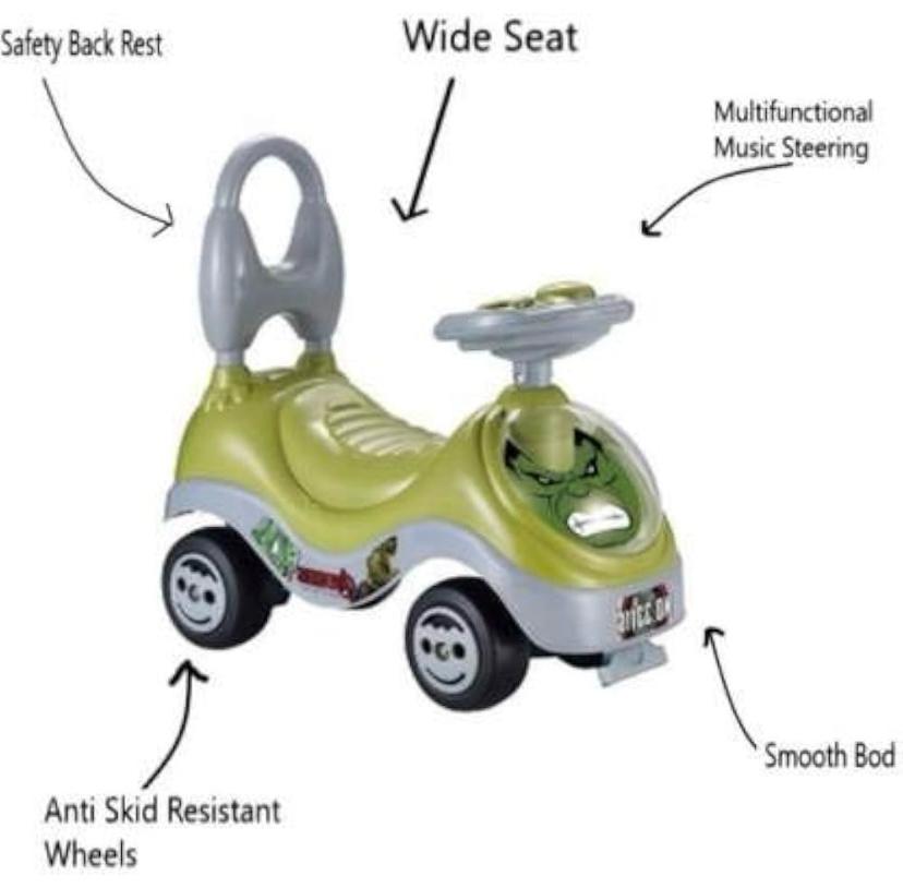 Sit N' Ride Baby Push Car with Music - Image 3