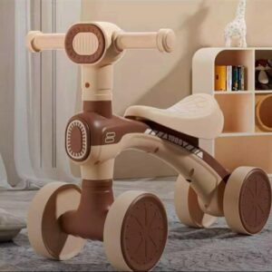 Stylish no-Pedal Balance Cycle for Toddlers with a Sturdy 4-Wheel Design