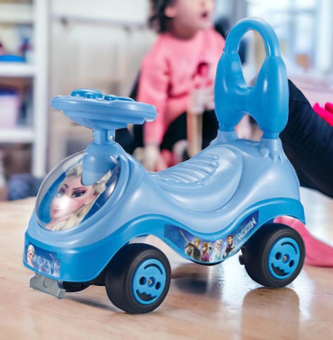 Frozen-Themed Blue Ride-on Car Characters like Elsa & Anna