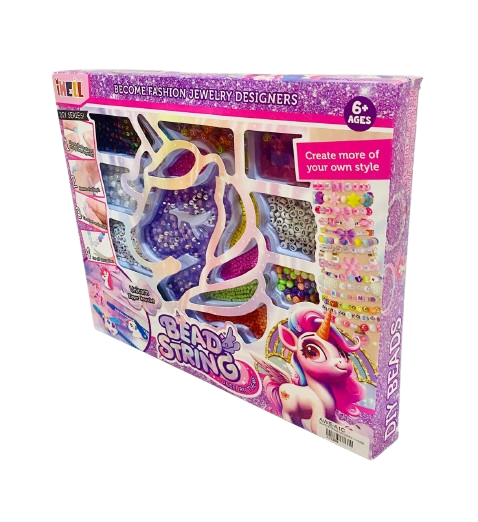 Bead String Unicorn Theme Set for Kids - Image 2