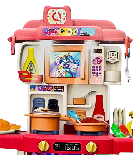 MY little Pony Kitchen Trolly 35PCS Set for Kids - Image 3