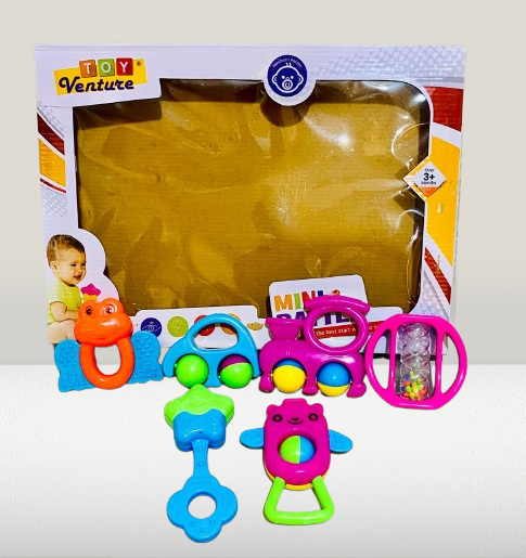 Mini Rattle Set 6PCS Box for Babies - Image 4