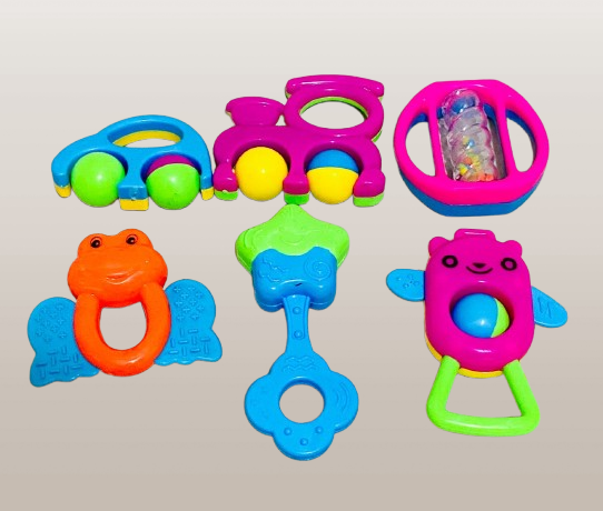Mini Rattle Set 6PCS Box for Babies