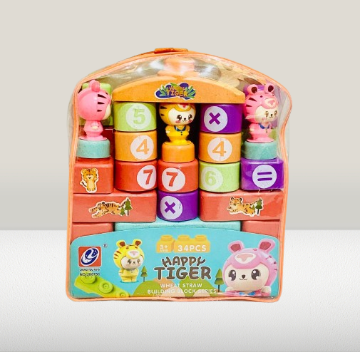34PCS Happy Tiger Blocks set for Kids - Image 4