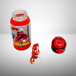 Spiderman Flip-Top Lock Lids Water Bottle (Capacity 600 ML)