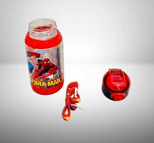 Spiderman Flip-Top Lock Lids Water Bottle (Capacity 600 ML)