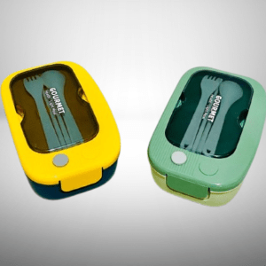 Gourmet Simple Lunch Box (With Integrated Fork and Spoon)