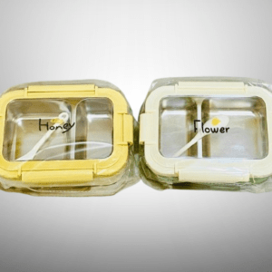 Colorful Dual-Compartment Stainless Steel Lunch Box