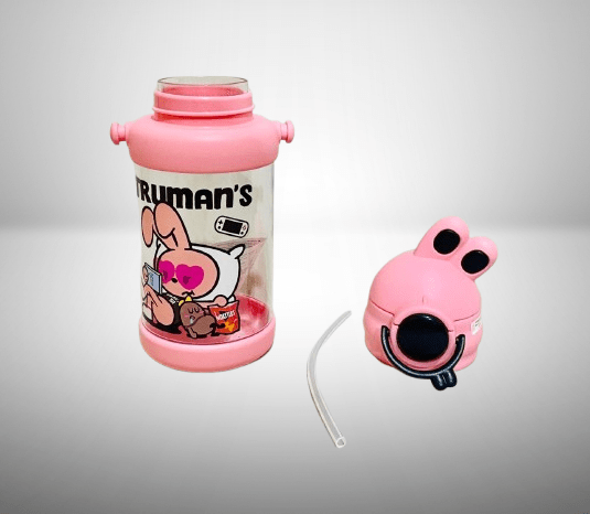 Pink Bunny-Themed Water Bottle (Capacity 600ML) - Image 2