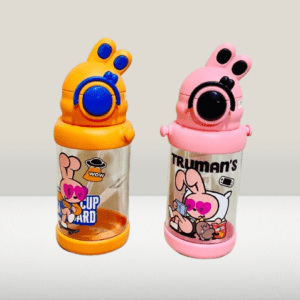 Pink Bunny-Themed Water Bottle (Capacity 600ML)