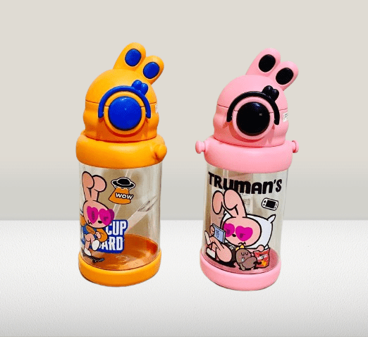 Pink Bunny-Themed Water Bottle (Capacity 600ML)