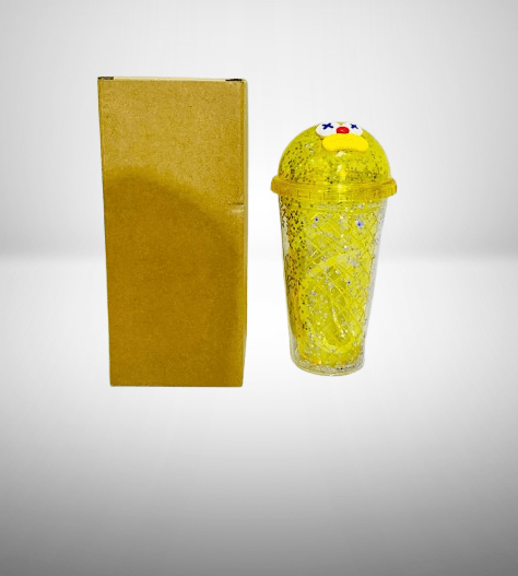 Colorful Glitter Dome Sipper with Straw (Capacity 600ML)