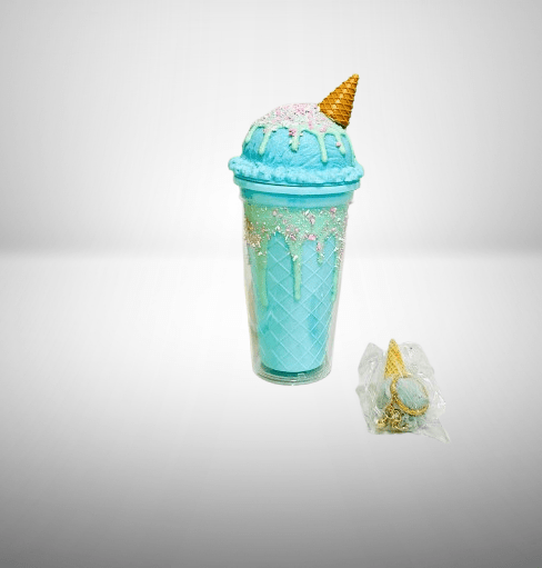 Ice Cream-Themed Pastel Blue Sipper (Capacity 500ML) - Image 6
