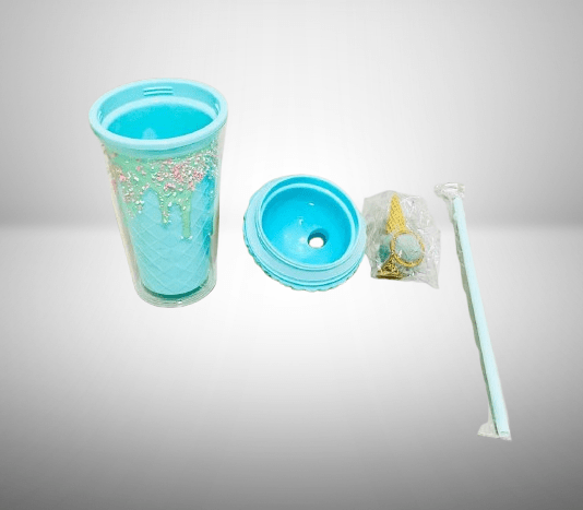 Ice Cream-Themed Pastel Blue Sipper (Capacity 500ML) - Image 3