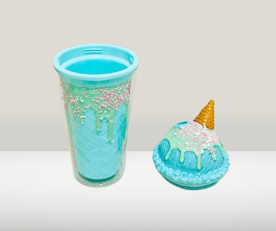 Ice Cream-Themed Pastel Blue Sipper (Capacity 500ML) - Image 4