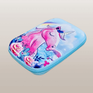 Durable Unicorn-Themed Hard-Shell Pencil Case