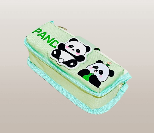 Dual Compartment Panda-Themed Pencil Case - Image 4