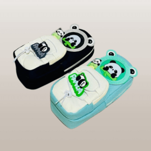 Dual Compartments Panda-Themed Pencil Pouch