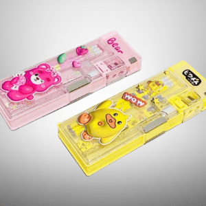 Cartoon-Themed Pencil Boxes with Mechanical Push-Button