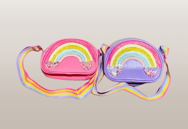 Sparkly Rainbow Crossbody Sling Bag for Girls - Image 5