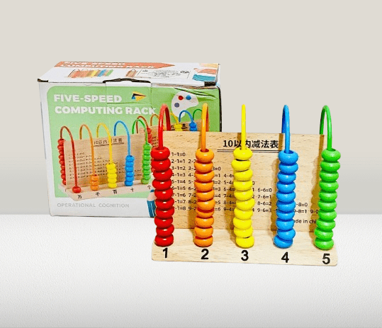 "Five-Speed Computing Rack" (Abacus-style Educational Toy)