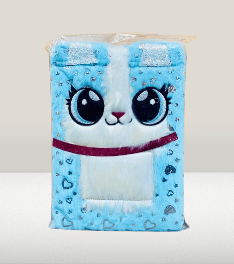 Bunny and Kitty Designs with Glittery Plush Notebooks - Image 5