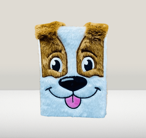Furry Notebooks Featuring a Magical Unicorn and Happy Dog Face - Image 3