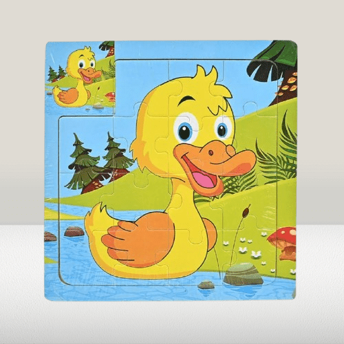 Set of 4 Wooden Cartoon Jigsaw Puzzles for Kids - Image 2