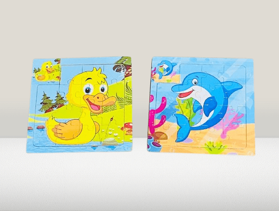 Set of 4 Wooden Cartoon Jigsaw Puzzles for Kids - Image 3