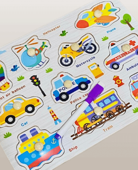 Transportation & Dinosaur Theme Puzzle for Kids - Image 2