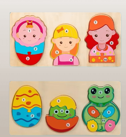 Egg Hatching & Frog & Dress-Up Puzzle for Kids