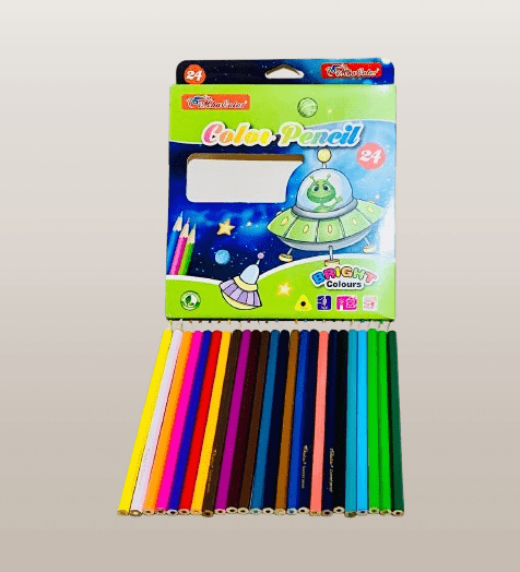 Cartoon Theme Pencils Color Pack of 24 for Kids - Image 3