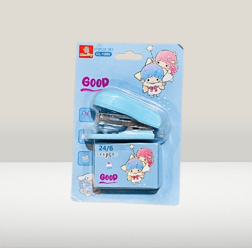 Cute Pastel Blue Stapler Set with 24/6 Staples - Image 4