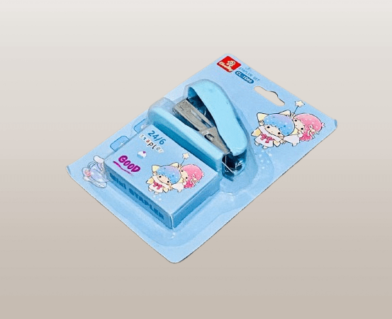Cute Pastel Blue Stapler Set with 24/6 Staples - Image 2