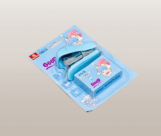 Cute Pastel Blue Stapler Set with 24/6 Staples - Image 3