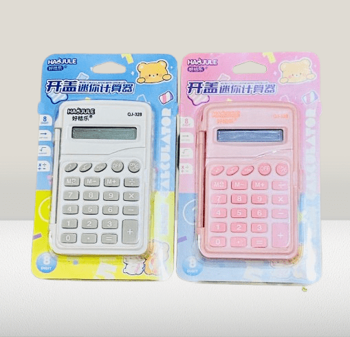 Portable Calculator with a Protective Flip Cover