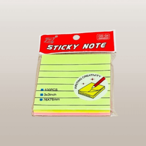 Lined Sticky Notes (100 Sheets, 3x3 Inch).