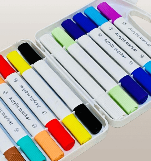 AIMEILE Twin Acrylic 12 Multi-Color Permanent Markers for Drawing - Image 3