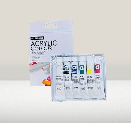 ARTISTERY Acrylic Paint 6 Color Set (12ml Tubes)