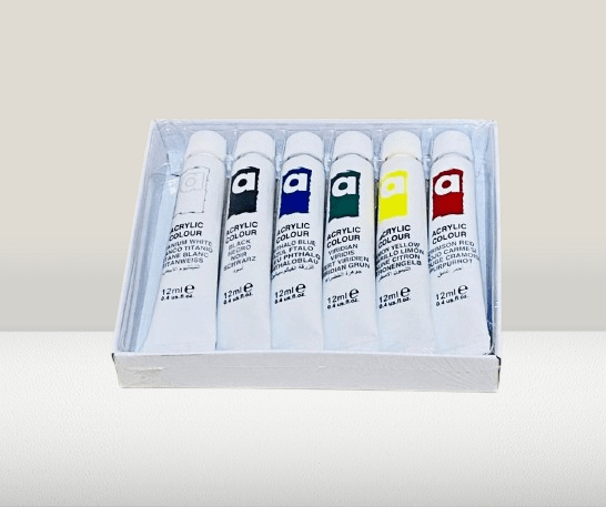 ARTISTERY Acrylic Paint 6 Color Set (12ml Tubes) - Image 2