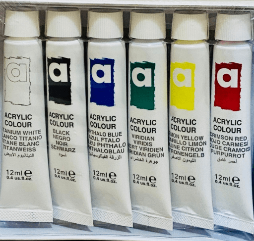 ARTISTERY Acrylic Paint 6 Color Set (12ml Tubes) - Image 4