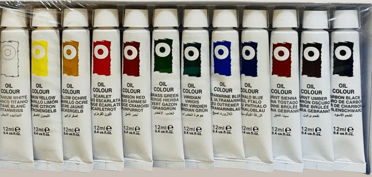 Art Rangers Oil Color Paint Tube Set 12 Color (12ML) - Image 3