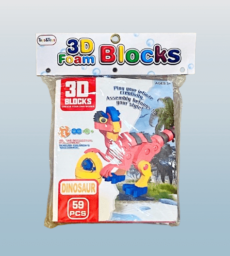 3D Foam Blocks Bag – Soft Educational Building Blocks Toy, Perfect Gift for Kids”