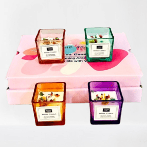 Beautiful Elegant Glass Jar Candles1PCS for Home Décor, Festivals & Special Occasions