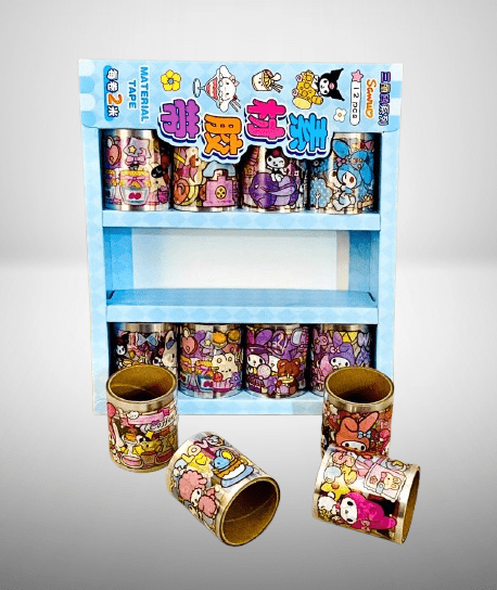 Cartoon Adhesive Tape 1PC with Lovely Designs – Cute Decorative Craft Tape for Kids