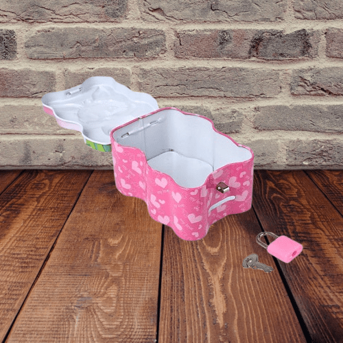 Cute Cartoon Bunny Theme Money Box with Lock & Key | Ideal Gift for Kids - Image 3