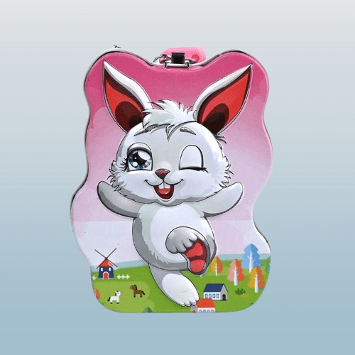 Cute Cartoon Bunny Theme Money Box with Lock & Key | Ideal Gift for Kids